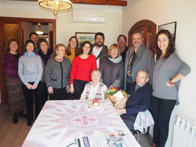 Felicitació institucional a Agustí Solans Sanou pel seu 100 aniversari