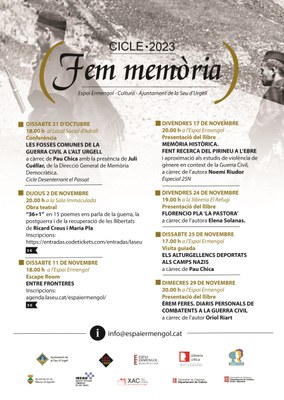 Cartell del cicle 'Fem Memòria'