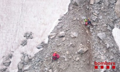 Rescat d'un excursionista ferit a la Vall de Boí (Foto: Bombers)