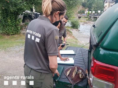 Controls de pesca dels Agents Rurals (Foto: Agents Rurals)