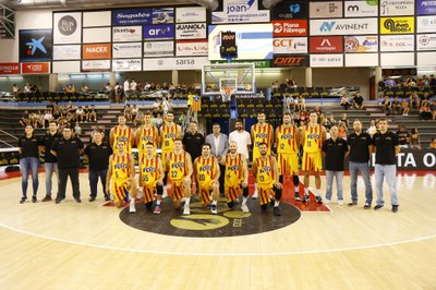 Ferran Aril, amb la selecció catalana masculina absoluta, al Nou Congost de Manresa (Foto: FCBQ)