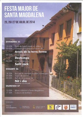 Festa Major Santa Magdalena 2014 - Cartell