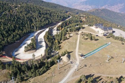 Pla general de la zona on s'ha habilitat el nou aparcament de l'estació d'esquí de Port Ainé (Foto: FGC)