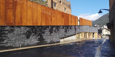 Primera fase de les obres de la nova Biblioteca Comarcal de Sort (Dep. Cultura)