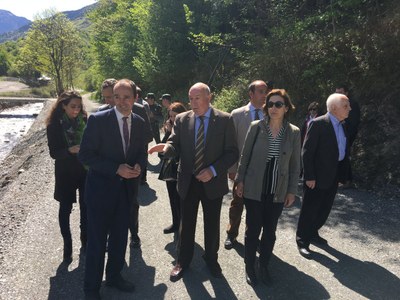 Inauguració de la reparació del marge esquerra del riu Garona (Foto: ACN)