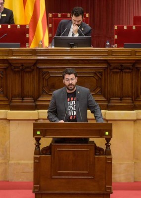 Francesc Viaplana, en una intervenció al Parlament (Foto: ERC)