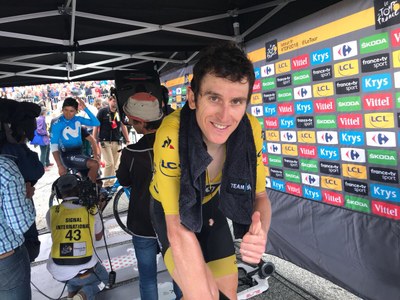 Geraint Thomas, a Saint-Lary Soulan (Team Sky)