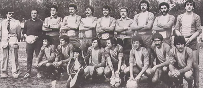 La plantilla del Futbol Club Andorra l'any 1980 (Foto: arxiu FC Andorra)
