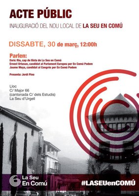 Inauguració del nou local de La Seu en Comú