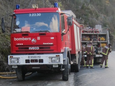 Bombers d'Organyà - Incendi a la Farga de Moles