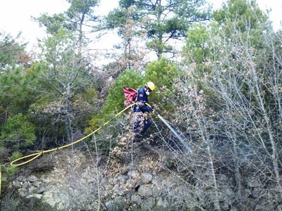Incendi forestal a l'Oliva