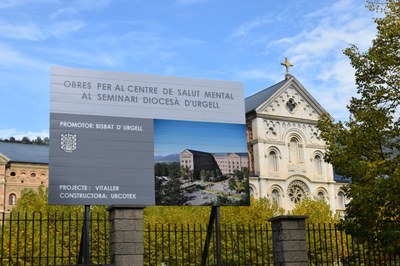 Obres al Seminari Diocesà de la Seu d'Urgell, que acollirà el futur Centre de Salut Mental de l'Alt Pirineu (Foto: Bisbat d'Urgell)