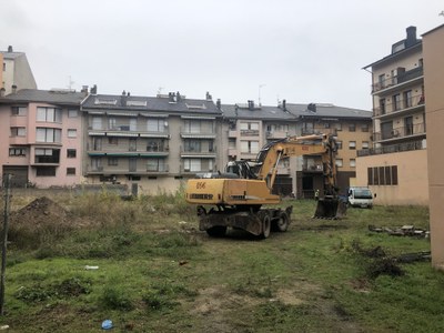 Inici de les obres del Centre de Serveis (Foto: Ajuntament de la Seu)