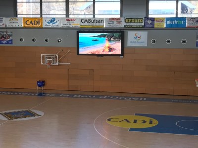 Nou marcador al Palau d'Esports de la Seu (Foto: Ajuntament de la Seu)