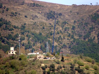 Pla de les Forques - Instal·lació de la torre