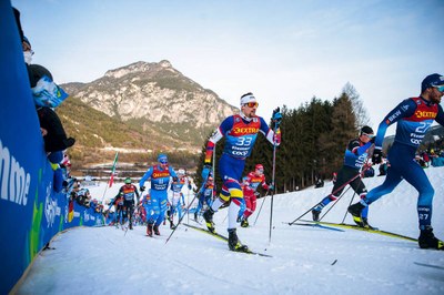 Irineu Esteve, a la cursa d'aquest dilluns del Tour de Ski (Foto: FAE)