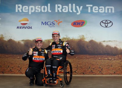Isidre Esteve i Txema Villalobos (Foto: Repsol Rally Team)