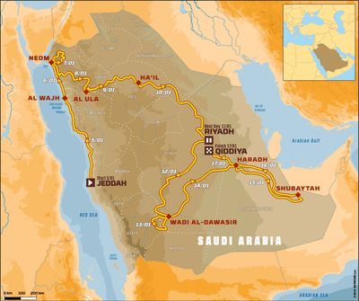 Recorregut del Dakar 2020 (www.dakar.com)