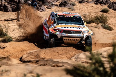Isidre Esteve i Txema Villalobos, al Dakar 2024 (Foto: Repsol Toyota Rally Team)