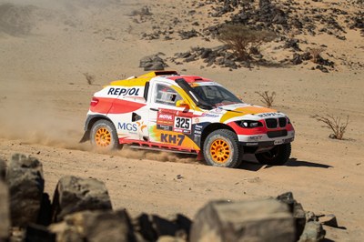Isidre Esteve, en acció al Dakar 2020 (Foto: Box Repsol)