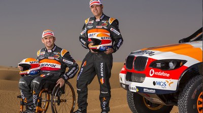 Isidre Esteve, amb Txema Villalobos (Repsol Rally Team)
