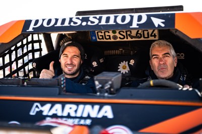 Jaume Betriu i Eduard Pons, a la vuitena etapa del Dakar 2024 (Foto: Mediagé)