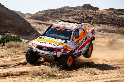 Isidre Esteve, al Dakar 2024 (Foto: Mediagé / Repsol Toyota Rally Team)