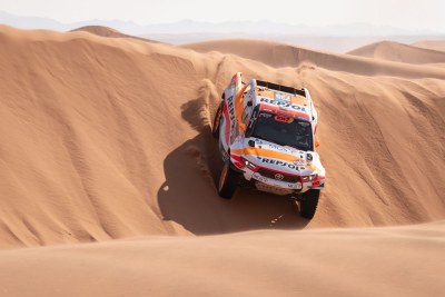 Isidre Esteve, a l'etapa marató del Dakar 2024 (Foto: Box Repsol / Mediagé)