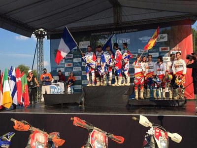 Jaume Betriu, al podi dels Sis Dies d'Enduro
