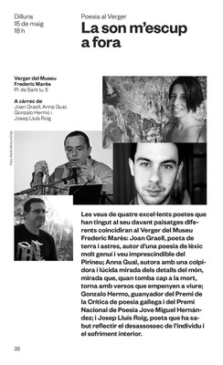 Joan Graell, al cartell del Festival Barcelona Poesia