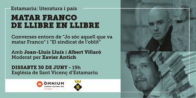 Acte a Estamariu amb Joan-Lluís Lluís, Albert Villaró i Xavier Antich (Òmnium Alt Urgell)