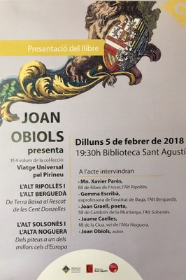 Presentació del quart volum de 'Viatge universal pel Pirineu', de Joan Obiols