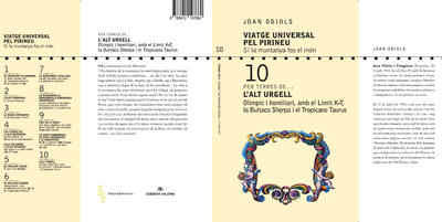 Contraportada i portada del llibre sobre l'Alt Urgell de la col·lecció 'Viatge Universal pel Pirineu' (Ed. Andorra/Ed. Salòria)