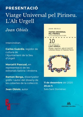 Presentació de llibre sobre l'Alt Urgell de 'Viatge Universal pel Pirineu'