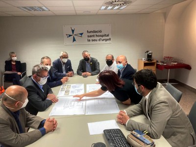 Visita al Sant Hospital (Foto: Diputació de Lleida)