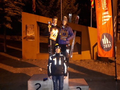 Jordi Alís i Erola Bisquert, campions de la Copa Catalana vertical d'esquí de muntanya 2019 (Foto: FEEC)