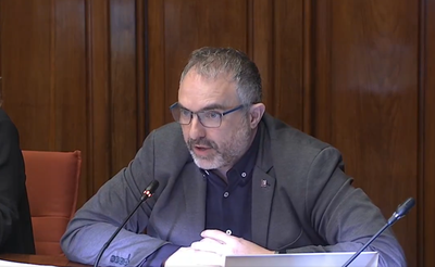 Jordi Fàbrega, en una intervenció a la Comissió de Salut del Parlament aquesta darrera legislatura (Imatge: Parlament de Catalunya)