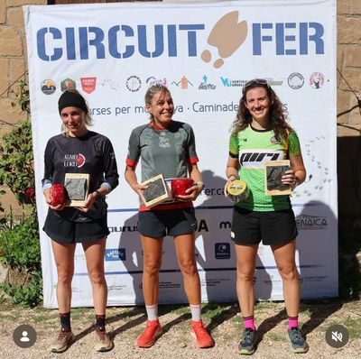 Podi femení de la primera edició de la cursa La Xafonada, a Odèn (Cadí Circuit Fer)