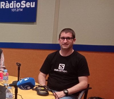 Jordi Santacruz, en una entrevista als estudis de RàdioSeu