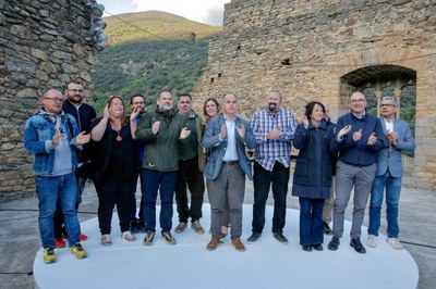 Jordi Turull, en una trobada a Sort amb candidats de Junts en municipis de l'Alt Pirineu (Foto: Junts per Catalunya)