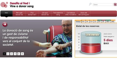 Donació de Sang - Plana Web 