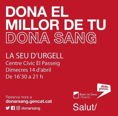 Jornada de donació de sang a la Seu d'Urgell
