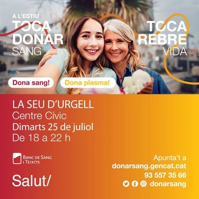 Jornada de donació de sang i plasma a la Seu d'Urgell