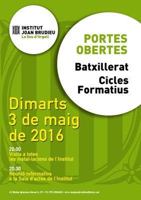 Jornada de portes obertes a l'Institut Joan Brudieu