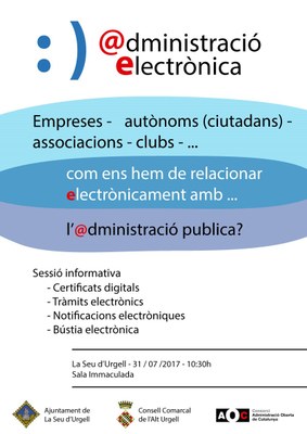 Sessió informativa sobre administració electrònica
