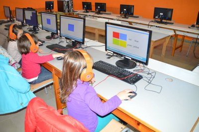 Aula d'informàtica a l'Escola Albert Vives (Arxiu)