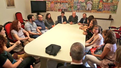 Trobada de Bargalló amb mestres de la Seu (Foto: Ajuntament de la Seu)