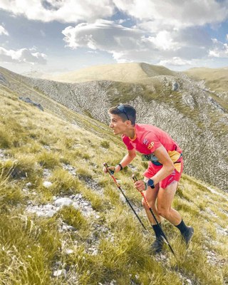 Josep Miret, als Mundials Júnior i U23 de curses de muntanya, al Gran Sasso (Foto: @josepmiret)