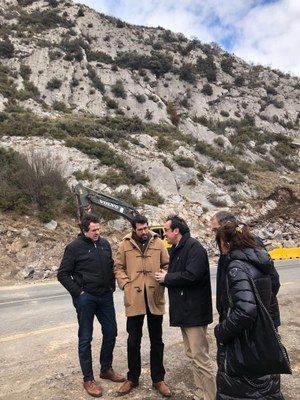 Josep Rull visita l'inici d'obres del túnel de Tresponts