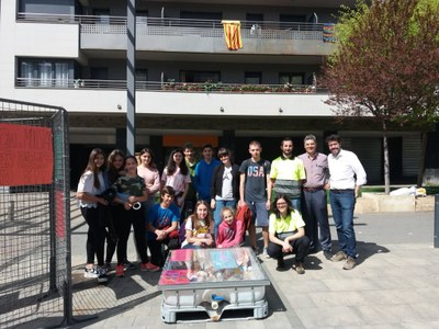 Acció de conscienciació a la plaça del Camp del Codina (Foto: Ajuntament de la Seu)